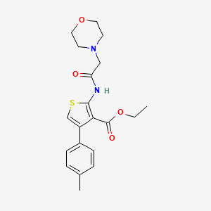 molecular formula C20H24N2O4S B3005752 Ethyl 4-(4-methylphenyl)-2-[(2-morpholin-4-ylacetyl)amino]thiophene-3-carboxylate CAS No. 138098-82-5