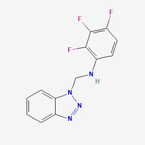 molecular formula C13H9F3N4 B3005753 N-(1H-1,2,3-benzotriazol-1-ylmethyl)-2,3,4-trifluoroaniline CAS No. 256955-28-9