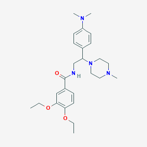 molecular formula C26H38N4O3 B3005757 N-(2-(4-(dimethylamino)phenyl)-2-(4-methylpiperazin-1-yl)ethyl)-3,4-diethoxybenzamide CAS No. 946340-80-3