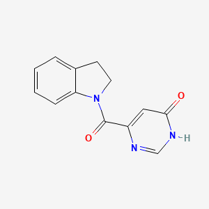 molecular formula C13H11N3O2 B3005761 (6-Hydroxypyrimidin-4-yl)(indolin-1-yl)methanone CAS No. 2034280-83-4
