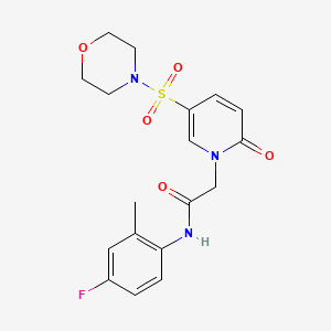molecular formula C18H20FN3O5S B3005763 N-(4-fluoro-2-methylphenyl)-2-[5-(morpholin-4-ylsulfonyl)-2-oxopyridin-1(2H)-yl]acetamide CAS No. 1251698-44-8