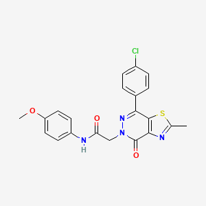 2-(7-(4-chlorophenyl)-2-methyl-4-oxothiazolo[4,5-d]pyridazin-5(4H)-yl)-N-(4-methoxyphenyl)acetamide
