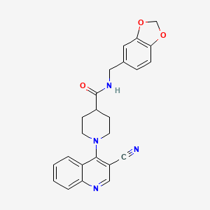 molecular formula C24H22N4O3 B3005776 3-[1-(2,5-二氟苯基)-5-甲基-1H-1,2,3-三唑-4-基]-N-(4-甲苯基)-1,2,4-噻二唑-5-胺 CAS No. 1206987-71-4