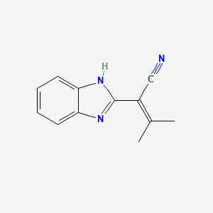 molecular formula C12H11N3 B3005778 2-(1H-benzimidazol-2-yl)-3-methylbut-2-enenitrile CAS No. 57320-11-3