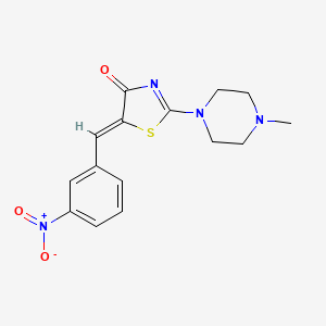 B3005799 (Z)-2-(4-methylpiperazin-1-yl)-5-(3-nitrobenzylidene)thiazol-4(5H)-one CAS No. 300560-29-6