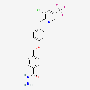 4-[(4-{[3-Chloro-5-(trifluoromethyl)pyridin-2-yl]methyl}phenoxy)methyl]benzohydrazide