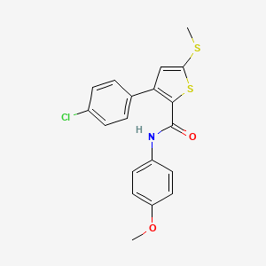 3-(4-chlorophenyl)-N-(4-methoxyphenyl)-5-(methylsulfanyl)-2-thiophenecarboxamide
