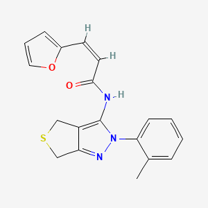 (Z)-3-(furan-2-yl)-N-(2-(o-tolyl)-4,6-dihydro-2H-thieno[3,4-c]pyrazol-3-yl)acrylamide