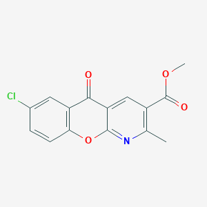 molecular formula C15H10ClNO4 B3005823 methyl 7-chloro-2-methyl-5-oxo-5H-chromeno[2,3-b]pyridine-3-carboxylate CAS No. 338778-41-9