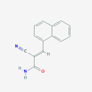 molecular formula C14H10N2O B3005832 (2e)-2-Cyano-3-(naphthalen-1-yl)prop-2-enamide CAS No. 61906-75-0