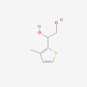 molecular formula C7H10O2S B3005839 1-(3-Methylthiophen-2-yl)ethane-1,2-diol CAS No. 1555852-04-4