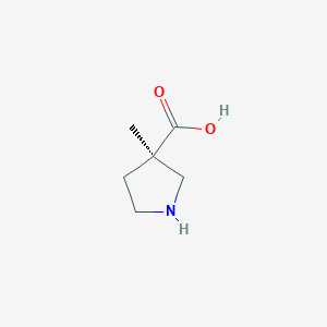 molecular formula C6H11NO2 B3005843 (R)-3-Methyl-pyrrolidine-3-carboxylic acid CAS No. 1410783-77-5