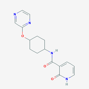 2-oxo-N-((1r,4r)-4-(pyrazin-2-yloxy)cyclohexyl)-1,2-dihydropyridine-3-carboxamide