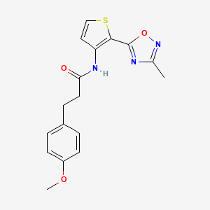 molecular formula C17H17N3O3S B3005862 3-(4-methoxyphenyl)-N-(2-(3-methyl-1,2,4-oxadiazol-5-yl)thiophen-3-yl)propanamide CAS No. 1797076-37-9