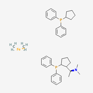 Carbanide;cyclopentyl(diphenyl)phosphane;(1S)-1-(2-diphenylphosphanylcyclopentyl)-N,N-dimethylethanamine;iron(2+)