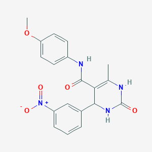 N-(4-methoxyphenyl)-6-methyl-4-(3-nitrophenyl)-2-oxo-1,2,3,4-tetrahydropyrimidine-5-carboxamide
