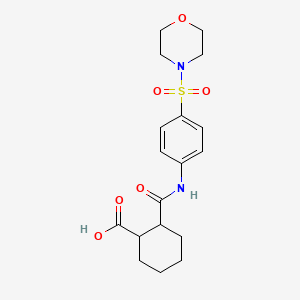 molecular formula C18H24N2O6S B3005892 2-[4-(Morpholine-4-sulfonyl)-phenylcarbamoyl]-cyclohexanecarboxylic acid CAS No. 717863-62-2
