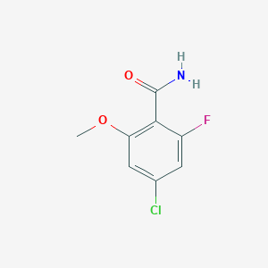 molecular formula C8H7ClFNO2 B3005895 4-Chloro-2-fluoro-6-methoxybenzamide CAS No. 1823882-44-5
