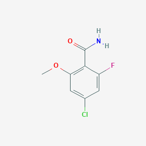 molecular formula C8H7ClFNO2 B3005895 4-氯-2-氟-6-甲氧基苯甲酰胺 CAS No. 1823882-44-5