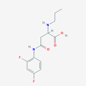 molecular formula C13H16F2N2O3 B3005899 4-((2,4-Difluorophenyl)amino)-4-oxo-2-(propylamino)butanoic acid CAS No. 1048011-22-8