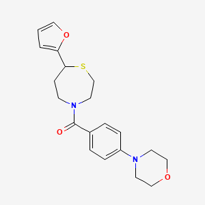 molecular formula C20H24N2O3S B3005902 (7-(Furan-2-yl)-1,4-thiazepan-4-yl)(4-morpholinophenyl)methanone CAS No. 1705101-58-1