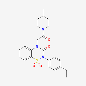 2-(4-ethylphenyl)-4-(2-(4-methylpiperidin-1-yl)-2-oxoethyl)-2H-benzo[e][1,2,4]thiadiazin-3(4H)-one 1,1-dioxide