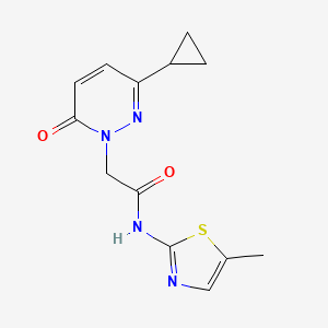 molecular formula C13H14N4O2S B3005922 2-(3-cyclopropyl-6-oxopyridazin-1(6H)-yl)-N-(5-methylthiazol-2-yl)acetamide CAS No. 2034388-15-1