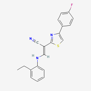 (E)-3-((2-ethylphenyl)amino)-2-(4-(4-fluorophenyl)thiazol-2-yl)acrylonitrile