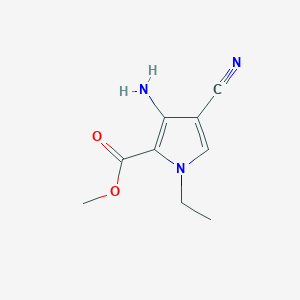 molecular formula C9H11N3O2 B3005936 Methyl 3-amino-4-cyano-1-ethylpyrrole-2-carboxylate CAS No. 2248316-09-6