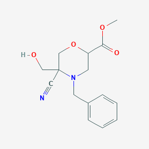 Methyl 4-benzyl-5-cyano-5-(hydroxymethyl)morpholine-2-carboxylate