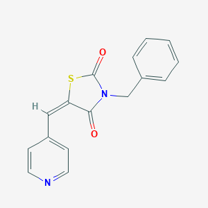 molecular formula C16H12N2O2S B300594 (5E)-3-benzyl-5-(pyridin-4-ylmethylidene)-1,3-thiazolidine-2,4-dione 