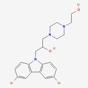 molecular formula C21H25Br2N3O2 B3005944 1-(3,6-dibromo-9H-carbazol-9-yl)-3-(4-(2-hydroxyethyl)piperazin-1-yl)propan-2-ol CAS No. 539806-31-0