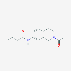 N-(2-acetyl-1,2,3,4-tetrahydroisoquinolin-7-yl)butyramide