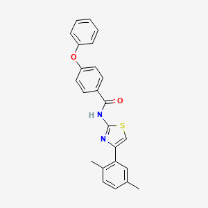 molecular formula C24H20N2O2S B3005949 N-[4-(2,5-dimethylphenyl)-1,3-thiazol-2-yl]-4-phenoxybenzamide CAS No. 324758-64-7