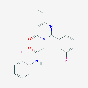 2-[4-ethyl-2-(3-fluorophenyl)-6-oxopyrimidin-1(6H)-yl]-N-(2-fluorophenyl)acetamide