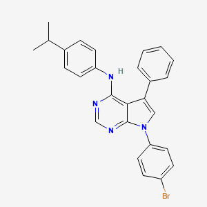 molecular formula C27H23BrN4 B3005958 7-(4-bromophenyl)-N-(4-isopropylphenyl)-5-phenyl-7H-pyrrolo[2,3-d]pyrimidin-4-amine CAS No. 477232-62-5