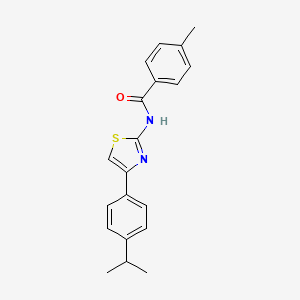 N-(4-(4-isopropylphenyl)thiazol-2-yl)-4-methylbenzamide