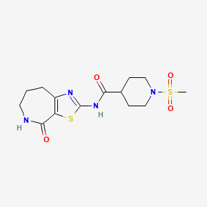 1-(methylsulfonyl)-N-(4-oxo-5,6,7,8-tetrahydro-4H-thiazolo[5,4-c]azepin-2-yl)piperidine-4-carboxamide