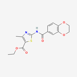 Ethyl 2-(2,3-dihydrobenzo[b][1,4]dioxine-6-carboxamido)-4-methylthiazole-5-carboxylate
