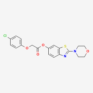 molecular formula C19H17ClN2O4S B3005969 2-Morpholinobenzo[d]thiazol-6-yl 2-(4-chlorophenoxy)acetate CAS No. 953135-56-3