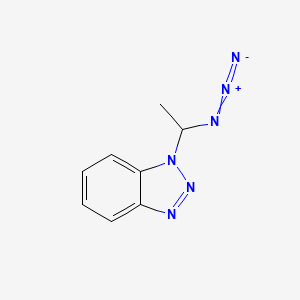 molecular formula C8H8N6 B3005973 1-(1-Azidoethyl)benzotriazole CAS No. 155791-29-0