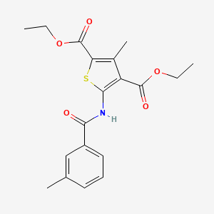 molecular formula C19H21NO5S B3005992 Diethyl 3-methyl-5-(3-methylbenzamido)thiophene-2,4-dicarboxylate CAS No. 462099-00-9