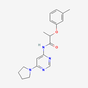 N-(6-(pyrrolidin-1-yl)pyrimidin-4-yl)-2-(m-tolyloxy)propanamide