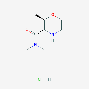 molecular formula C8H17ClN2O2 B3006016 (2R,3S)-N,N,2-trimethylmorpholine-3-carboxamide hydrochloride CAS No. 1845782-54-8