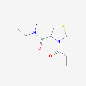 molecular formula C10H16N2O2S B3006032 N-Ethyl-N-methyl-3-prop-2-enoyl-1,3-thiazolidine-4-carboxamide CAS No. 2224132-50-5