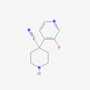 4-(3-Fluoropyridin-4-yl)piperidine-4-carbonitrile
