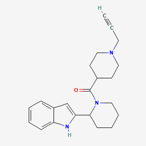 molecular formula C22H27N3O B3006049 2-{1-[1-(prop-2-yn-1-yl)piperidine-4-carbonyl]piperidin-2-yl}-1H-indole CAS No. 1376252-86-6