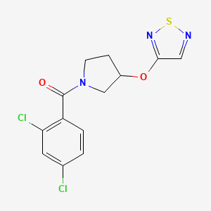3-{[1-(2,4-Dichlorobenzoyl)pyrrolidin-3-yl]oxy}-1,2,5-thiadiazole
