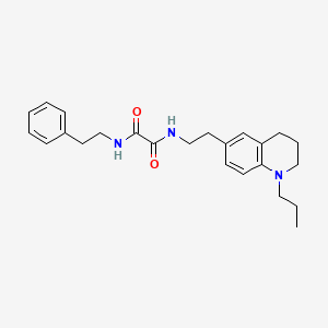 molecular formula C24H31N3O2 B3006052 N1-phenethyl-N2-(2-(1-propyl-1,2,3,4-tetrahydroquinolin-6-yl)ethyl)oxalamide CAS No. 955594-76-0