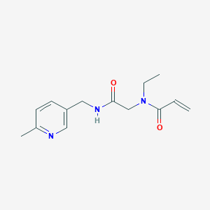 molecular formula C14H19N3O2 B3006053 N-Ethyl-N-[2-[(6-methylpyridin-3-yl)methylamino]-2-oxoethyl]prop-2-enamide CAS No. 2188734-84-9